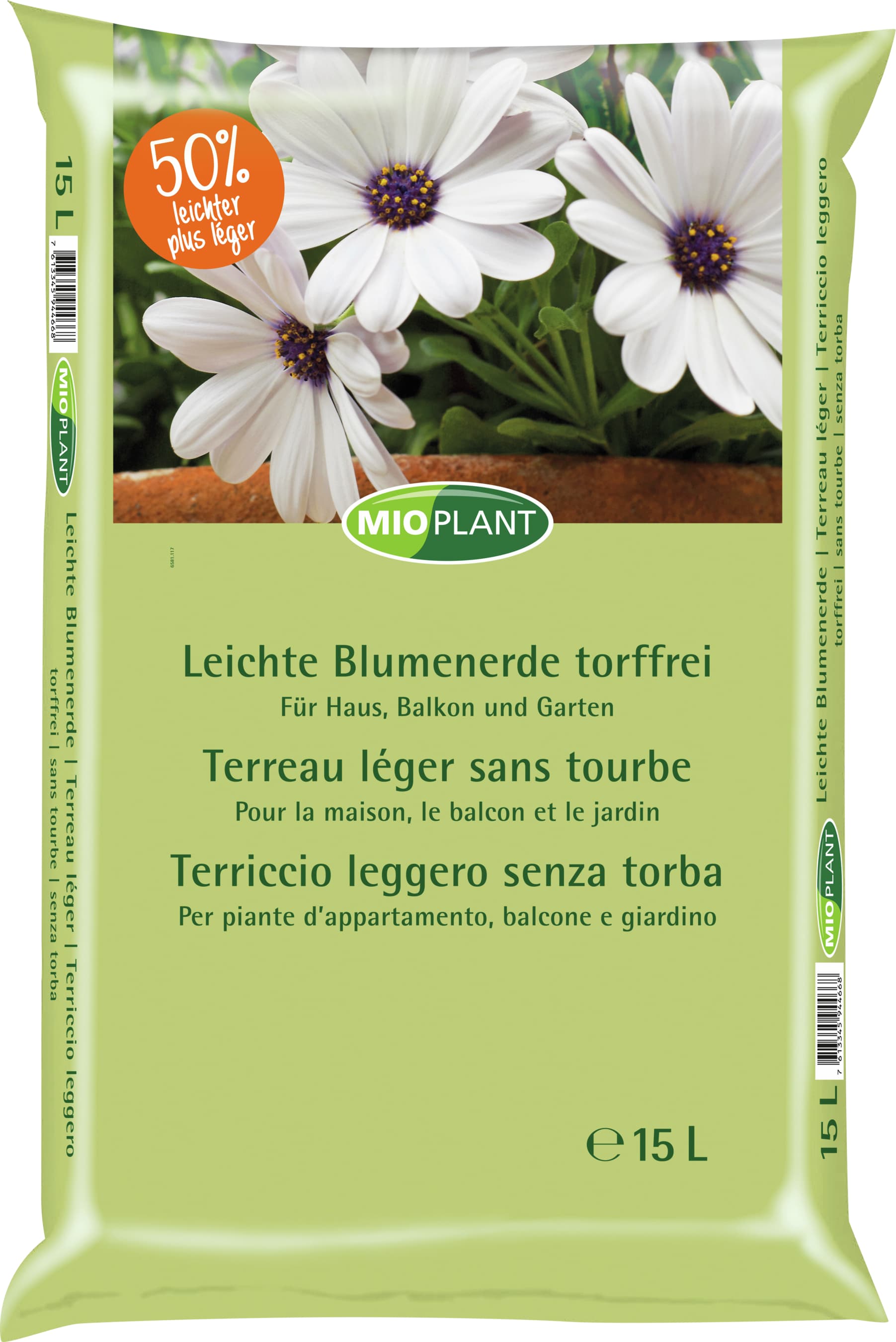 Leichte Blumenerde torffrei
